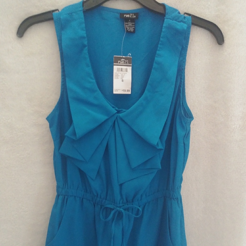 Rue21 Blue Dress l Pocket Dress l Collard Dress
